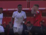 Maffeo, burlándose de Vinicius en el Mallorca-Real Madrid.