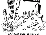 Vieñeta de 'Charlie Hebdo' ironizando con el terremoto de Turquía y Siria del 6 de febrero de 2023.