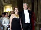 Mario Vargas Llosa y Patricia Llosa, en la cena por el premio Nobel, en 2010.