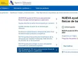 Web de la Agencia Tributaria para solicitar el cheque de 200 euros.