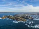 Vista aéra de la ciudad de A Coruña, Galicia.