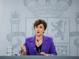 La ministra Portavoz, Isabel Rodríguez, durante una rueda de prensa posterior al Consejo de Ministros.