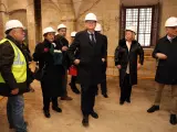 El presidente valenciano, este jueves, en una visita a las obras del TSJCV.