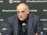 Javier Tebas analiza el 'caso Negreira' desde la Ciudad Deportiva Dani Jarque del RCD Espanyol.