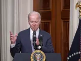 El presidente de EE UU, Joe Biden, ofrece una rueda de prensa en la Casa Blanca, en Washington el 16 de febrero de 2023.