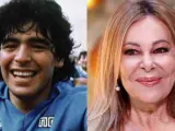 Maradona y Ana Obregón.