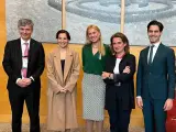Teresa Ribera, este lunes en Madrid junto a los ministros holandés y rumano de Energía y la comisaria del ramo, Kadris Simson (centro).