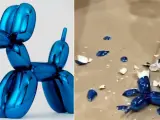 Una coleccionista que visitaba una feria de arte contemporáneo, en Miami (EE UU), hizo caer accidentalmente una pequeña escultura de vidrio, valorada en casi 40.000 euros, del renombrado artista Jeff Koons, haciéndola trizas.