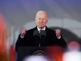Joe Biden, durante su discurso en Varsovia.