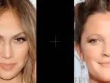 Jennifer Lopez y Drew Barrymore en la ilusión óptica de Twitter.