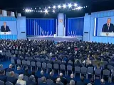 Vista general del discurso de Putin, tras un año de guerra en Ucrania.