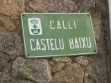 Cartel escrito en 'fala' en el municipio de Eljas (C&aacute;ceres)