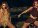 Shakira y Karol G en el videoclip de 'TQG'