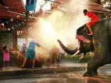 Festival del Songkran (Año Nuevo) en Tailandia.