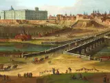 Antonio Joli. Vista de Madrid desde el puente de Segovia, 1755. (fragmento)