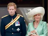 El príncipe Harry y Camilla, en una foto tomada en 2015.