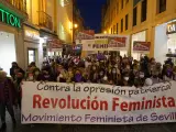 Manifestación feminista del 8-M en Sevilla 2022.