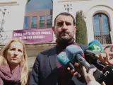 El alcalde de Badalona, Rubén Guijarro y la regidora de Feminismos, Aïda Llauradó
