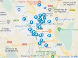 Mapa de los nuevos puntos de estacionamiento en León.