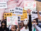 Protestas contra el uso del hijab (archivo).