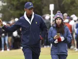 Tiger Woods y Erica Herman, en diciembre de 2019.