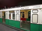 Trenes verdes de Metro de Madrid donde se establecerán las exposiciones de San Patricio.