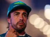 Fernando Alonso, tras su podio en Baréin.
