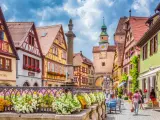 La bella ciudad alemana de Rothenburg ob der Tauber.