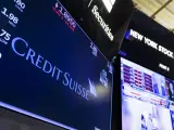 Vista de la cotización de Credit Suisse en Wall Street.
