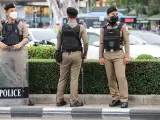 Policías en Bangkok, Tailandia (archivo).