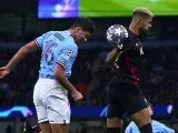 La jugada del polémico penalti al Manchester City ante el Leipzig.