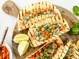 Tacos vegetarianos de zanahoria y queso