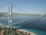 Ilustración de cómo se podría ver el puente que conectará la isla italiana con la península.