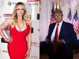 La actriz porno Stephanie Clifford y el expresidente de los Estados Unidos Donald Trump