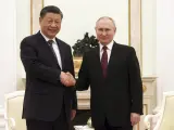Xi y Putin se reúnen en Moscú.