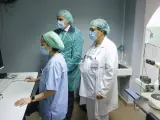 El consejero de Sanidad, Enrique Ruiz Escudero, en el Hospital Fundaci&oacute;n Alcorc&oacute;n.