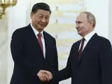 Imagen de Xi Jinping y Vladímir Putin.