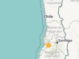 Imagen del terremoto de magnitud 5,6 en Chile.