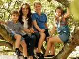 Kate Middleton con sus hijos.