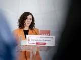 La presidenta de la Comunidad de Madrid, Isabel Díaz Ayuso, este miércoles en Griñón.