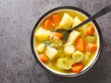 Porrusalda, una sopa vasca de puerro y patata.
