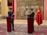 El presidente del Gobierno Pedro Sánchez, junto al presidente de China Xi Jinping. Imagen de archivo.