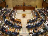 Imagen del pleno de este jueves en la Asamblea de Madrid, el último de la XII Legislatura.