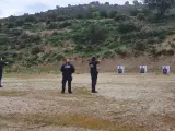 Policía Local de Torrelodones realizando prácticas de tiro