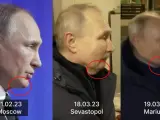 Diferentes imágenes de Vladimir Putin.