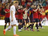 España celebra su victoria ante Noruega en la clasificación de la Eurocopa de 2024.