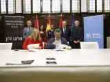 Aniorte y Sanz firman el convenio de prevención de la violencia sexual en los locales de ocio nocturno de Madrid