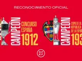 La RFEF reconoce al Levante la Copa de la España Libre de 1937 y al Deportivo el Concurso de España de 1912