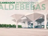 Recreación del exterior del futuro intercambiador de Valdebebas, que ya está en construcción.