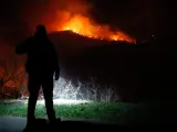 Incendio forestal en Galicia.